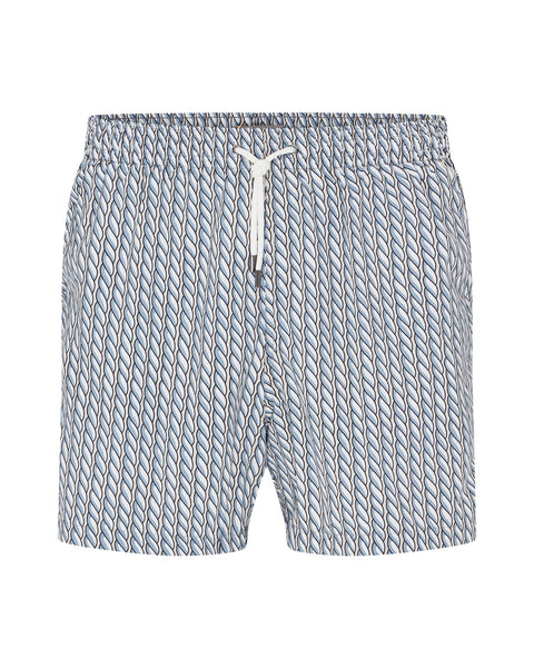 Rope Print Quick Dry Swim Shorts (grey)