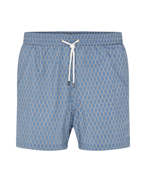 Micro Rope Print Quick Dry Swim Shorts (navy)