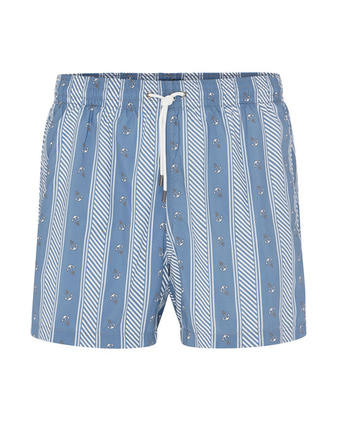 Anchor Print Quick Dry Swim Shorts (navy)