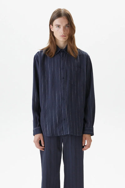 Shirt Non-binary Faded Stripe Navy