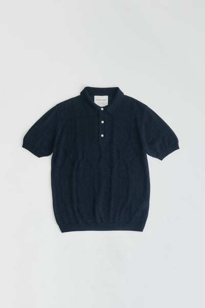 Ferrini Knit Polo Darkest Navy