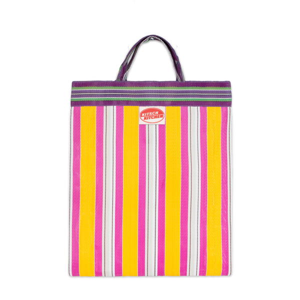 Kitsch Kitchen Pink Stripes Tote Bag