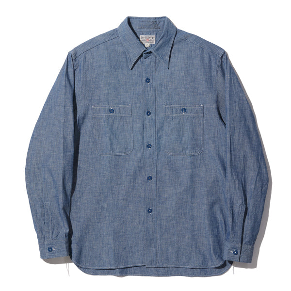 Buzz Rickson's Work Shirt BR25995 Chambray - Blue