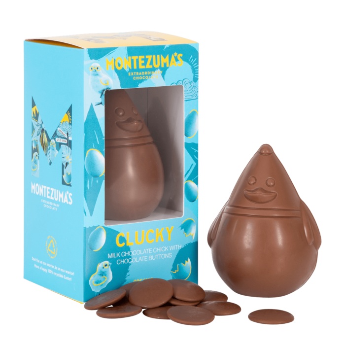 Clucky Milk Chocolate Chick with Buttons