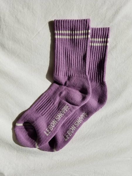 Boyfriend Socks Grape