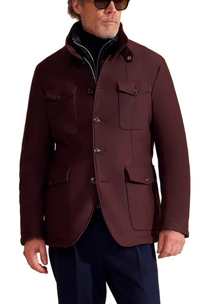 MONTECORE Oxblood Red Ultra High Density Fabric Winter Jacket 