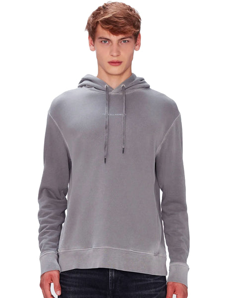7 For All Mankind  Blue and Grey Mineral Dye Hoodie