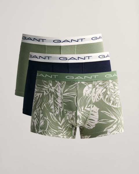 Gant Pack of 3 Kalamata Green Tropical Leaves Print Trunks