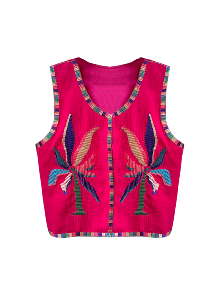 Palm Gilet - Fuchsia