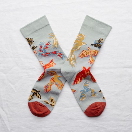Bonne Maison Rain Birds Printed Socks