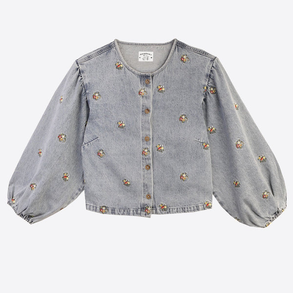 Washed Blue Floret Shirt