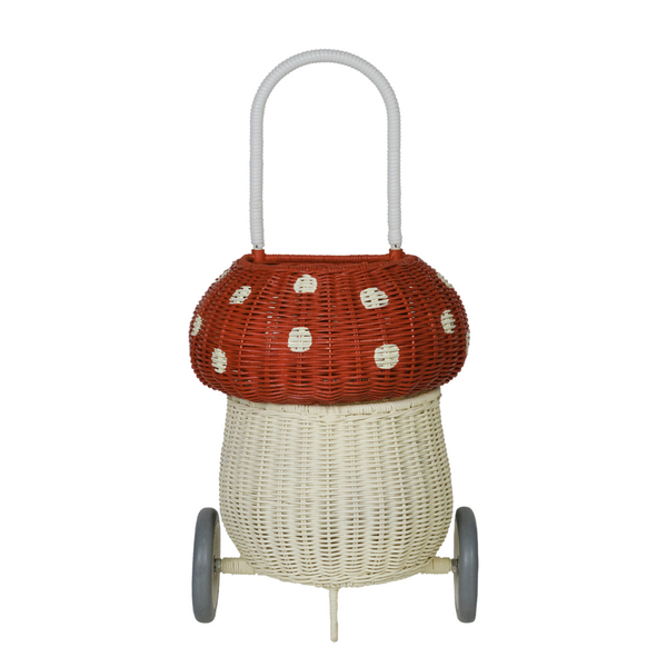 : Rattan Mushroom Luggy - Red