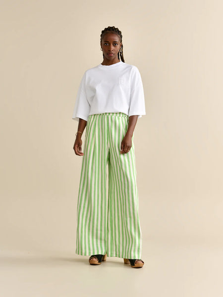 Vezza Trousers - Green Stripe