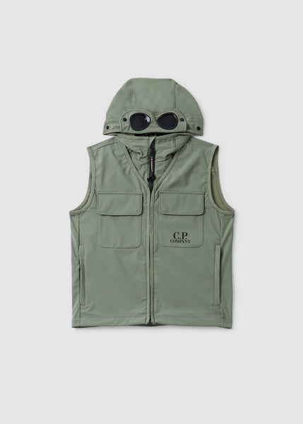 Kids Shell-r Goggle Vest In Bronze Green