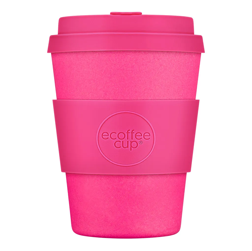 Pink 12oz Bamboo Reusable Coffee Cup