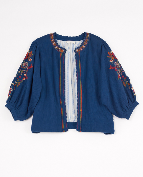 Carmel Embroidered Blue Jacket