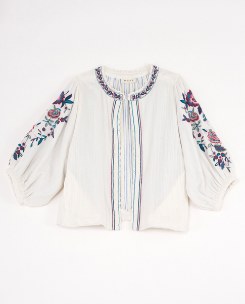 Carmel Embroidered Ecru Jacket