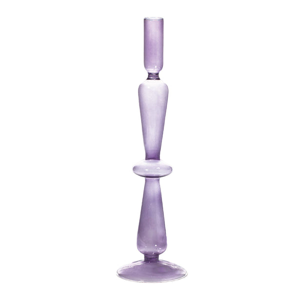 Maegan Glass Candle Holder - Lilac