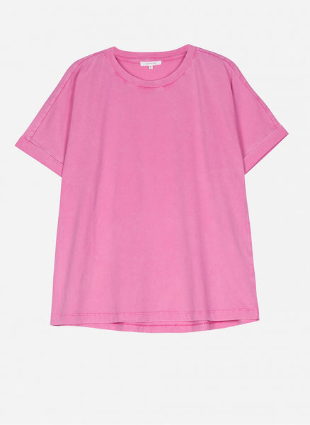 Debra Short Sleeve Cotton T-shirt In Pink