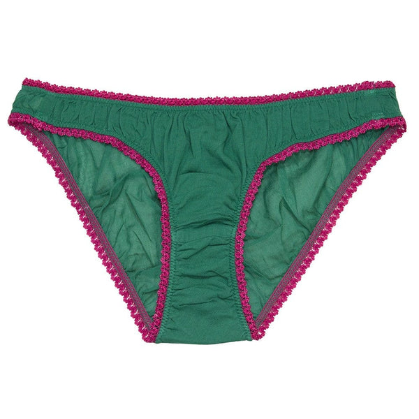 Emerald/fuchsia Organic Cotton Panties
