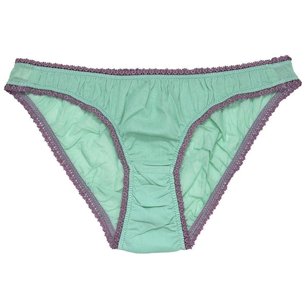 Celadon/lilac Organic Cotton Panties