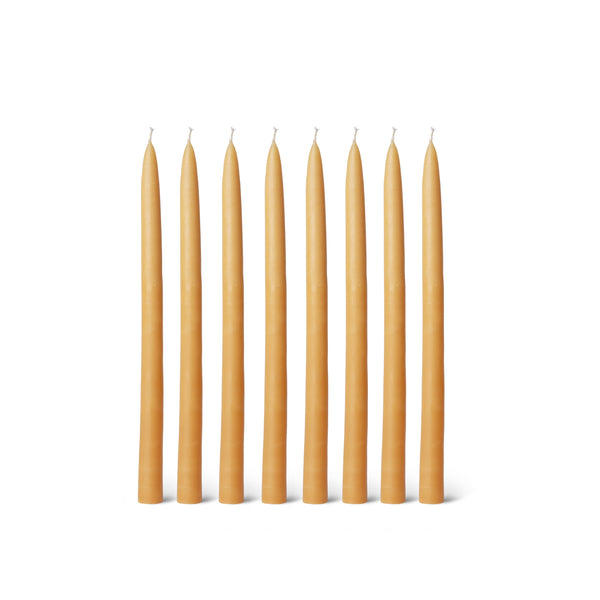 join Pack of 8 Beeswax Tapered Dinner Candles