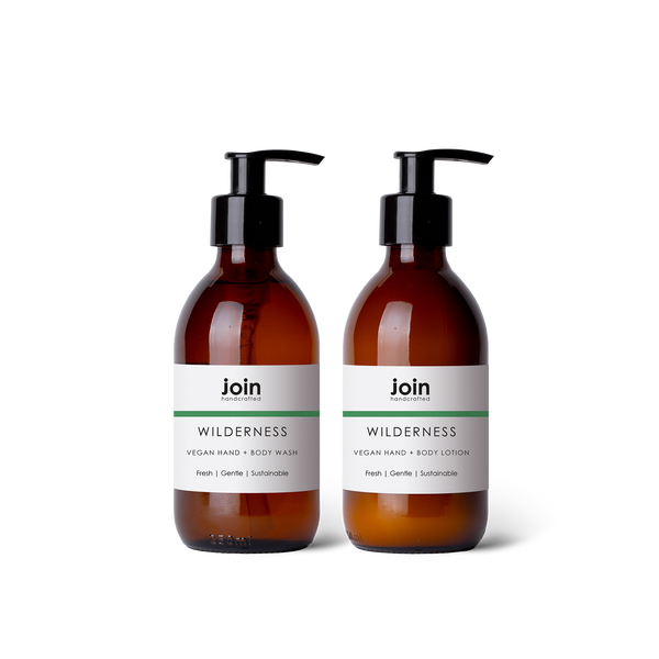 join 250ml Wilderness Vegan Hand Body Wash and Lotion Gift Duo Set