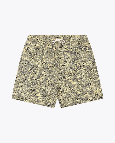 Jpm Scribble Yellow Shorts