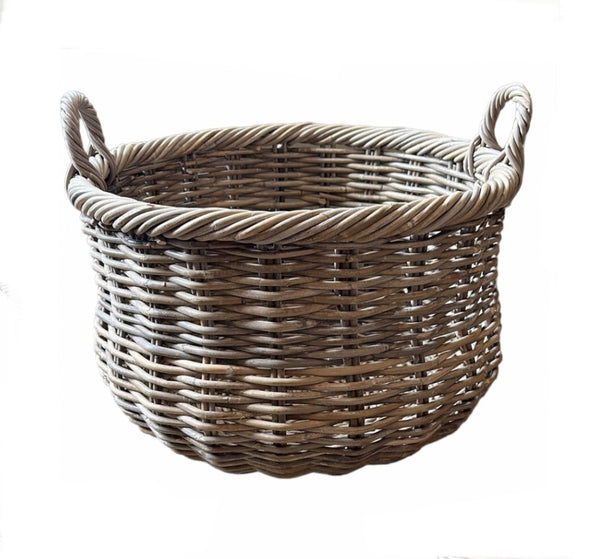 Bramley & White Kubu Round Rattan Belly Basket - Medium