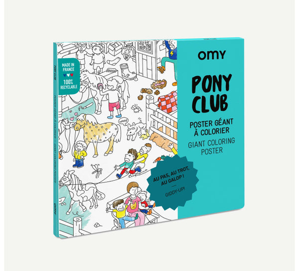 OMY Colouring Poster- Pony Club