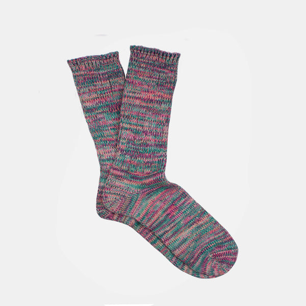 Anonymous Ism  Anonymous-ism 5 Colour Crew Mix Sock - Pink