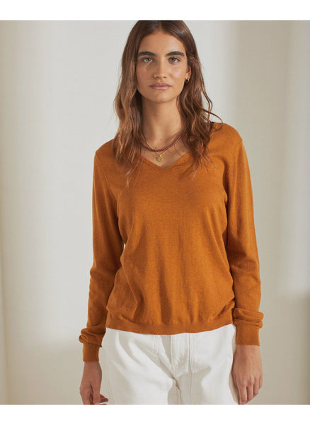 Organic Cotton V Neck Sweater