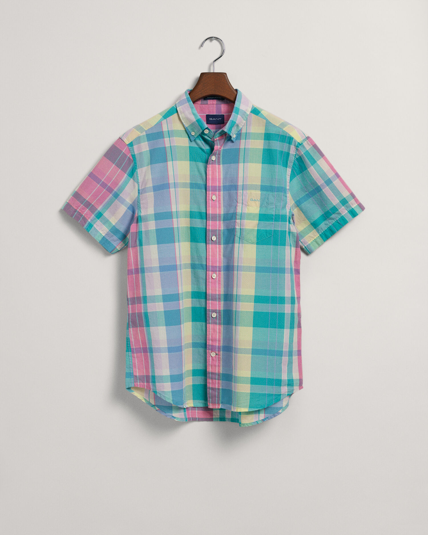 Perky Pink Madras Short Sleeve Shirt