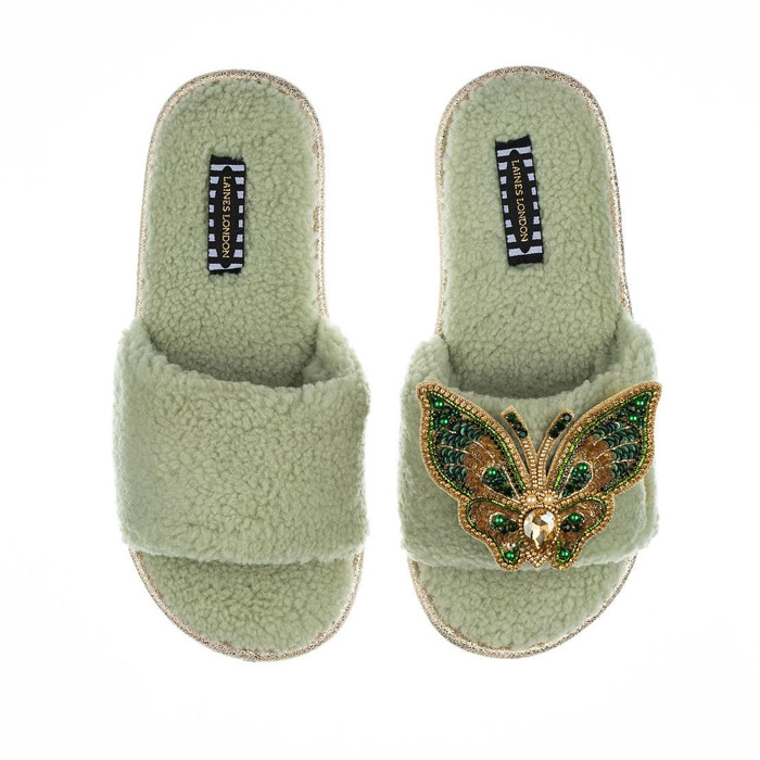 Green Teddy Butterfly Sliders