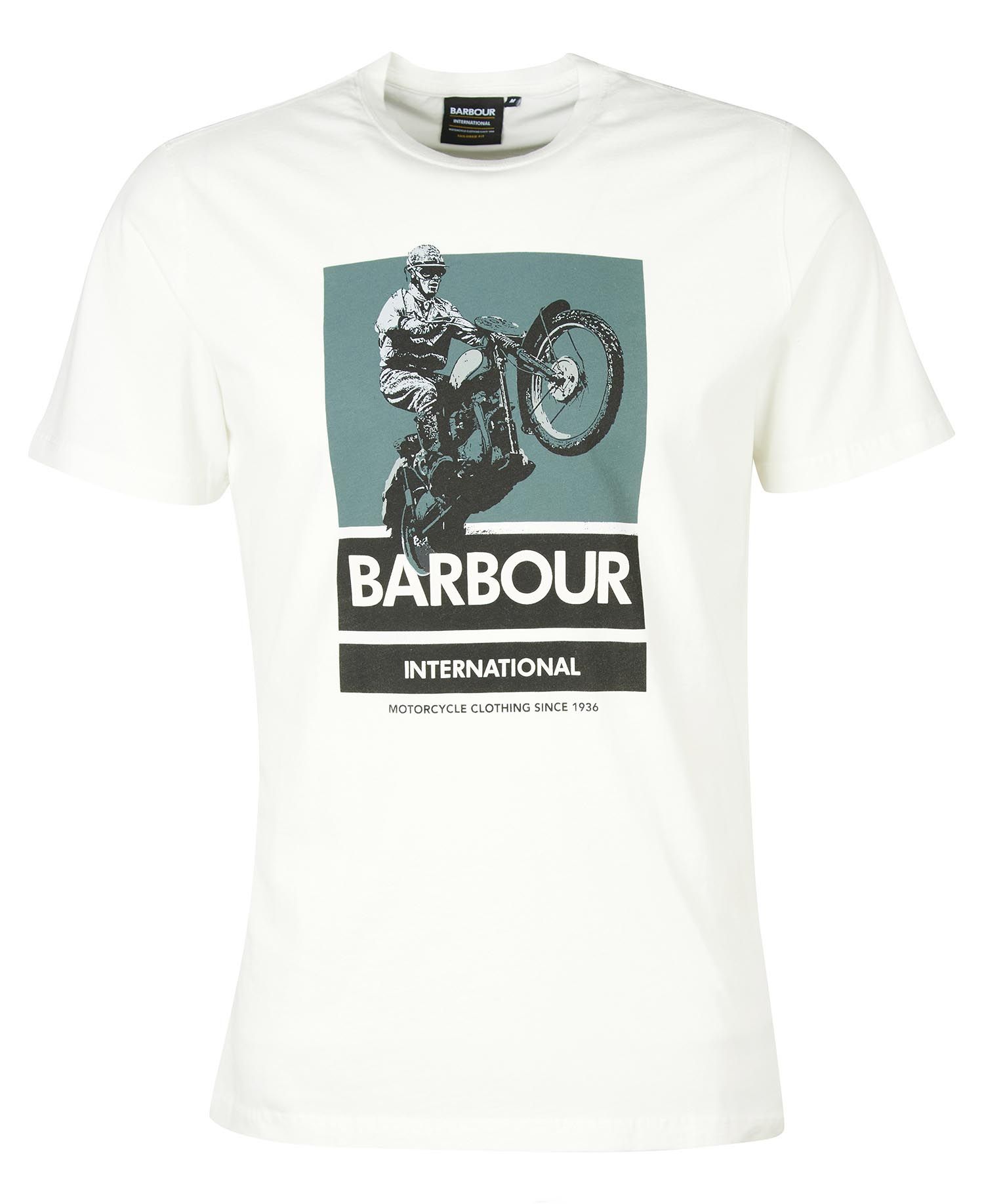Barbour Barbour International Archie Graphic-print T-shirt Whisper White