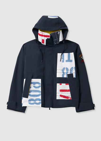 Paul & Shark Mens Sail The City Save The Sea Jacket In Navy