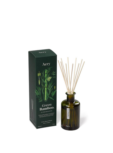 Aery Green Bamboo Reed Diffuser - Cypress Patchouli & Orange