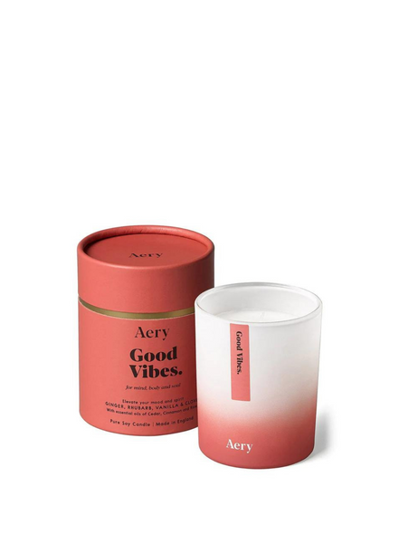 Aery Good Vibes Scented Candle - Ginger Rhubarb & Vanilla