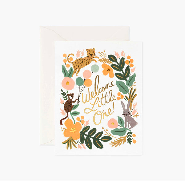 Rifle Paper Co. Welcome Little One Menagerie Card