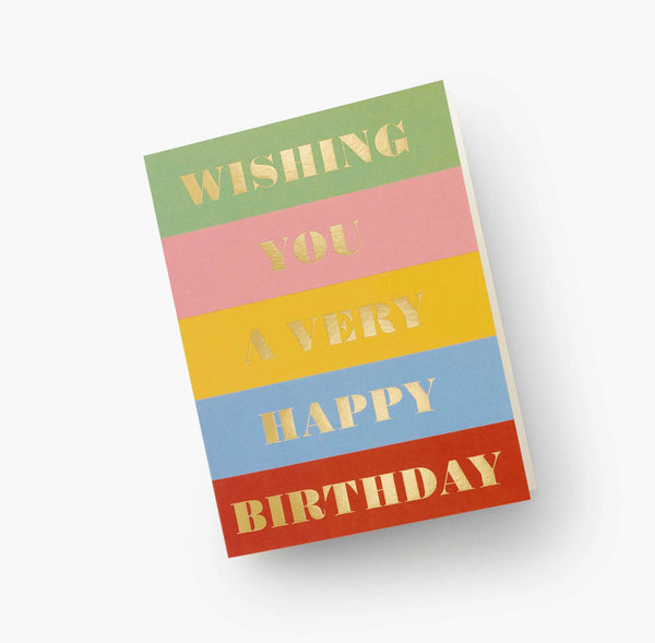 Block Colour Birthday Card