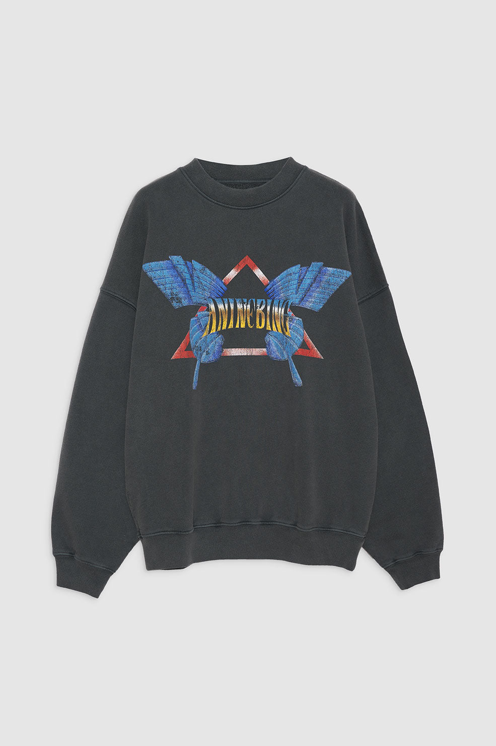 - Harvey Crew Butterfly Sweatshirt - Washed Black