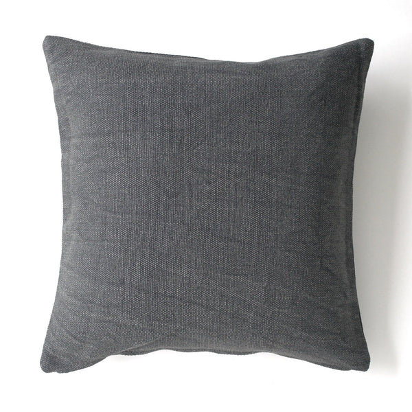 Stonewashed Cotton Cushion Cover - Deep Denim Blue