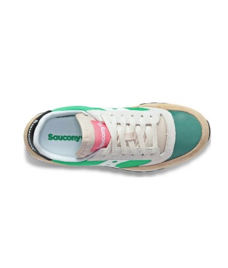 Green and White Mujer Jazz Triple Sand Shoes