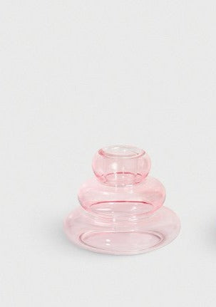 &klevering Large Pink Whipped Candle Holder