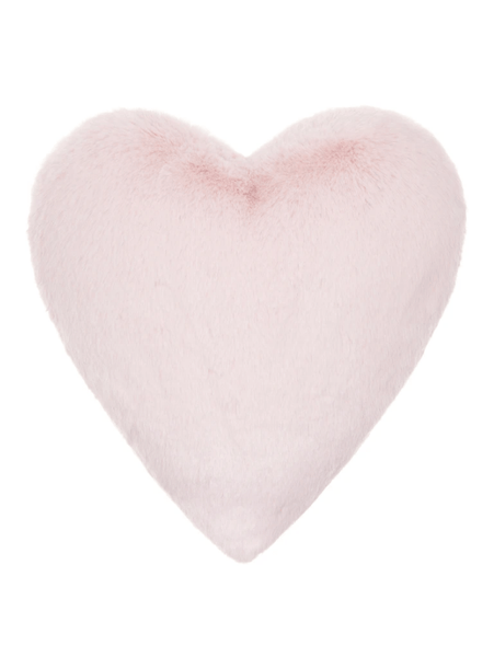 Helen Moore Pink Faux Fur Heart Blossom Cloud Cushion