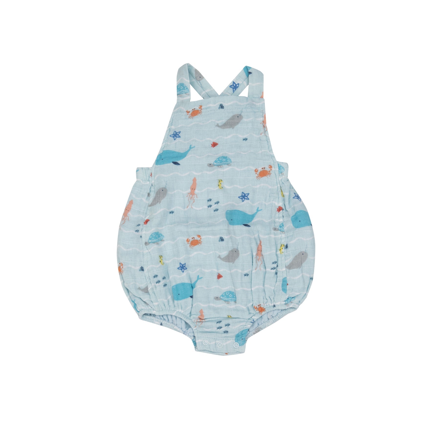 Muslin Sunsuit Romper - Undersea Stripe