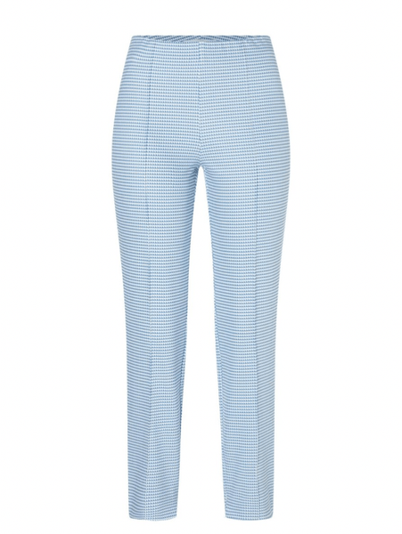 Mac Jeans Blue and White Dream Anna Summer Pull On Trousers 