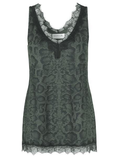 rosemunde-dark-pine-snake-printed-silk-lace-top