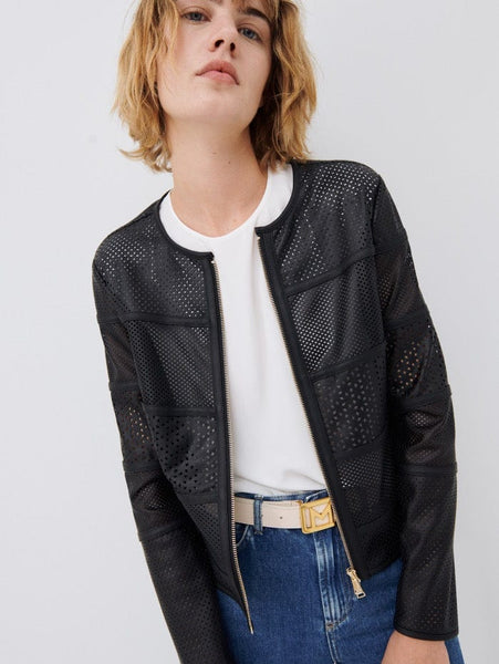 marella-black-istmo-perforated-style-vegan-leather-jacket