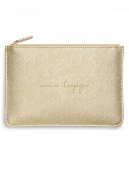 Katie Loxton Metallic Gold T 'sparkle Like Champagne' Perfect Pouch